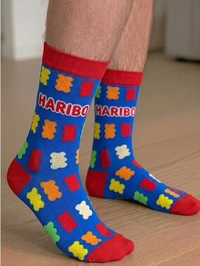 Haribo Adult Novelty Crew Socks shoe Size 6-13 candy gummies funny crazy unisex